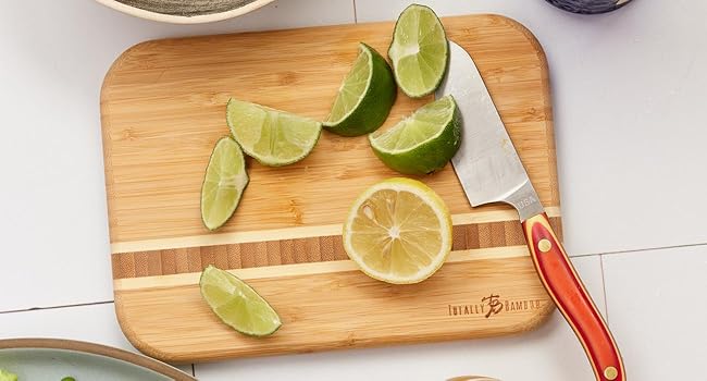 Totally Bamboo Barbados Bamboo Wood Cutting Board, 9" x 6.5"