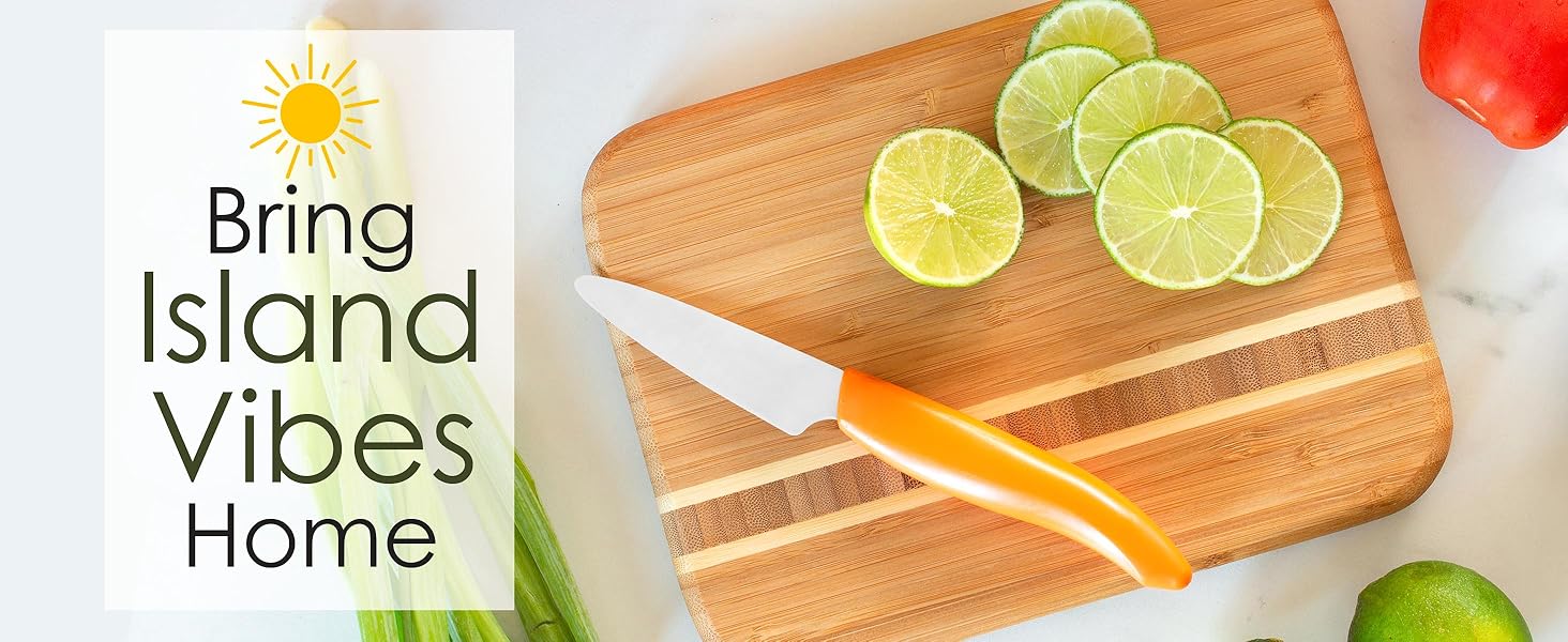 Totally Bamboo Barbados Bamboo Wood Cutting Board, 9" x 6.5"