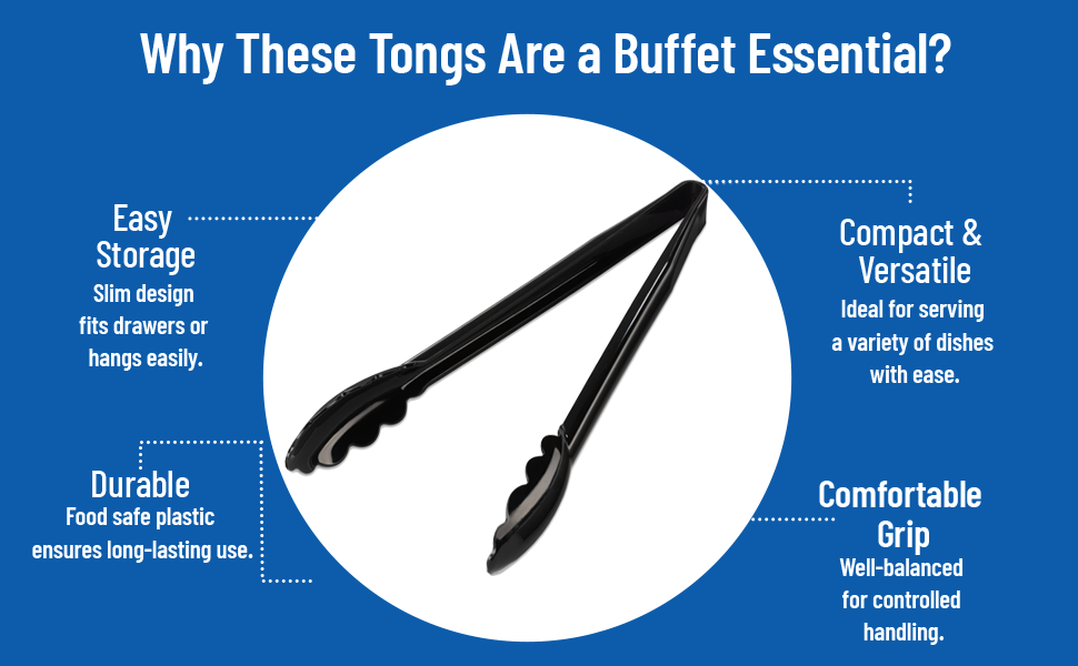 Carlisle FoodService Products 470903 Carly Salad Tong, 9