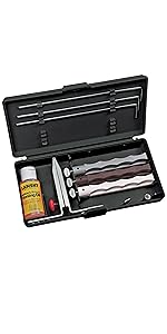 Lansky Professional Sharpening System with Coarse, Medium, Ultra Fine, and Serrated Medium Hones