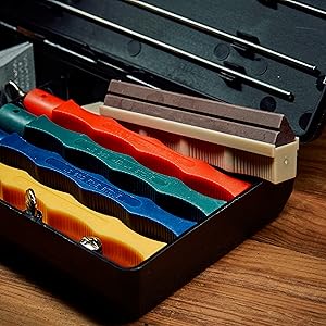 Lansky Professional Sharpening System with Coarse, Medium, Ultra Fine, and Serrated Medium Hones