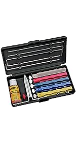 Lansky Professional Sharpening System with Coarse, Medium, Ultra Fine, and Serrated Medium Hones