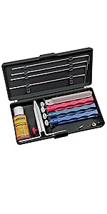Lansky Professional Sharpening System with Coarse, Medium, Ultra Fine, and Serrated Medium Hones