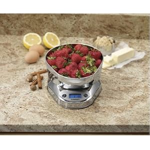 Cuisinart KML-KO3B Precision Chef Bowl Electronic Kitchen Scale, Silver, 2.5