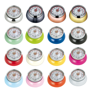 Zassenhaus Magnetic Retro Kitchen Timer, Classic Mechanical Cooking Timer (Black)