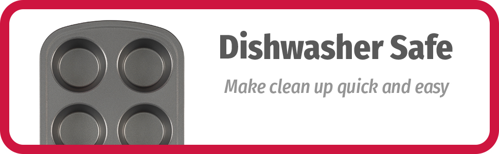 GoodCook Everyday Nonstick Steel Muffin Pan, 6 Cup, Gray