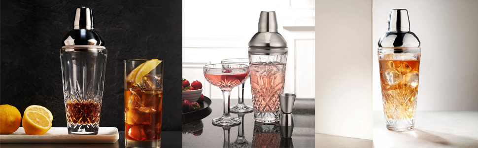 Godinger Dublin Cocktail Shaker, Martini Shaker, 17oz