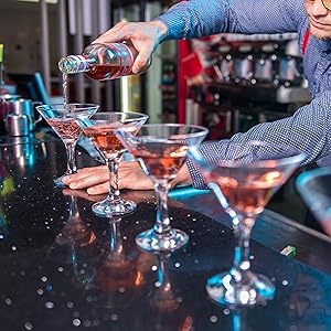 285-50 Chrome Tapered Pourer Dispenser, Spouts Liquor Bottle Pourer with Poly-Cork, Black/Silver, 12 Units