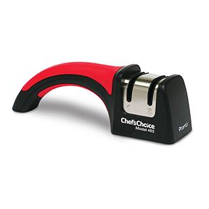 Chef'sChoice Professional Manual Knife Sharpeners Pronto Hone for 15-Degree Straight-Edge and Serrated Knives with Precise Angle Control & Compact Footprint, 2 Stage, Black