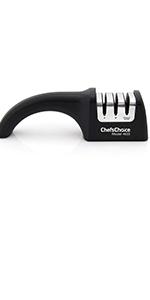 Chef'sChoice Professional Manual Knife Sharpeners Pronto Hone for 15-Degree Straight-Edge and Serrated Knives with Precise Angle Control & Compact Footprint, 2 Stage, Black