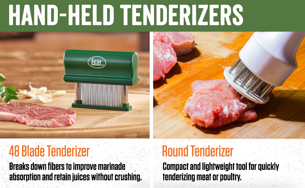 LEM Products Clamp-On Tenderizer, Cast Iron and Plastic, Orange