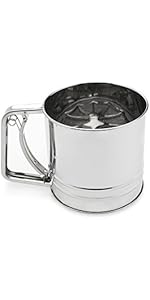 Fox Run Flour Sifter, Stainless Steel, 1-Cup, Metallic