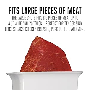 Weston Meat Tenderizer Tool & Heavy Duty Cuber, Quick and Easy Manual Operation For Cuts Up To 4.5” Wide x .75” Thick, Durable Aluminum Construction, Stainless Steel Blades, White (07-3101-W-A)