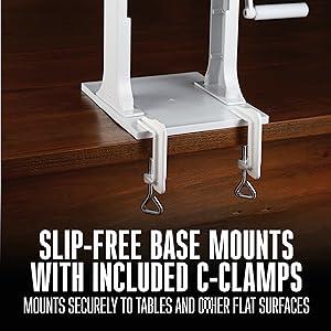 Weston Meat Tenderizer Tool & Heavy Duty Cuber, Quick and Easy Manual Operation For Cuts Up To 4.5” Wide x .75” Thick, Durable Aluminum Construction, Stainless Steel Blades, White (07-3101-W-A)