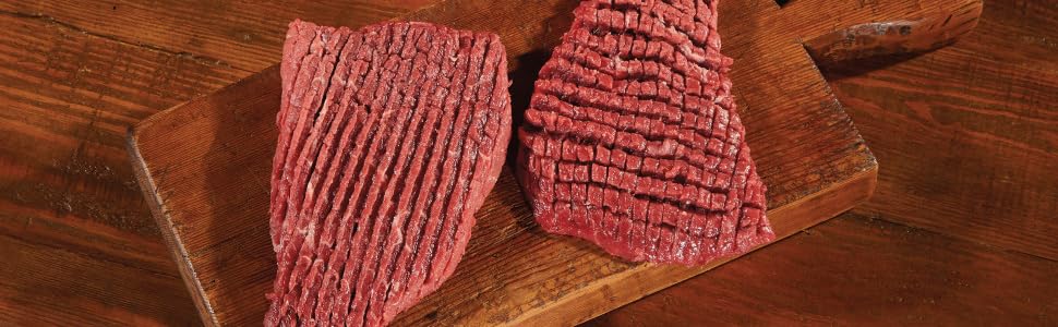 Weston Meat Tenderizer Tool & Heavy Duty Cuber, Quick and Easy Manual Operation For Cuts Up To 4.5” Wide x .75” Thick, Durable Aluminum Construction, Stainless Steel Blades, White (07-3101-W-A)