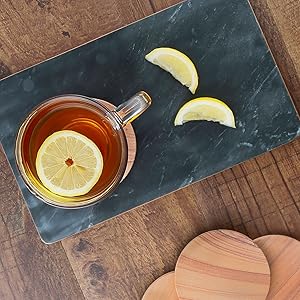 Thirstystone 6-Pack Stainless Steel Coasters in Stainless Steel Holder Attractive Heavy Duty Coasters That Easily Wipe Clean