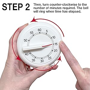 Norpro New 60 Minute Kitchen Timer With Long Ring 3.5