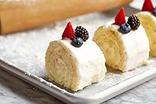 Chicago Metallic Angel Food Cake Pan with Cooling Feet, 2-Piece Nonstick Tube Pan, 9.5 Inch Carbon Steel, Perfect for Pound and Sponge Cakes