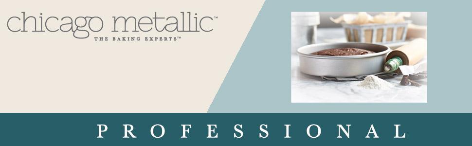 Chicago Metallic Angel Food Cake Pan with Cooling Feet, 2-Piece Nonstick Tube Pan, 9.5 Inch Carbon Steel, Perfect for Pound and Sponge Cakes