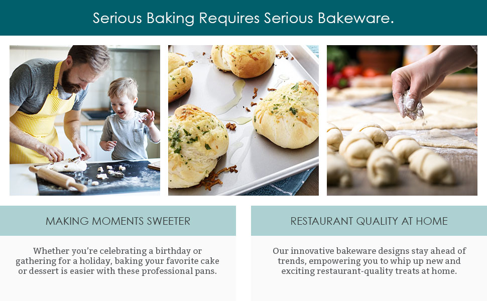 Chicago Metallic Commercial II Traditional Uncoated True Jelly Roll Pan, Make jelly rolls, cookies, pizza, one-pan meals, and more, 15-Inch by 10-Inch