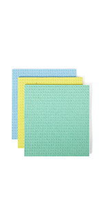 Full Circle Tidy 100% Organic Cotton Dish Cloths - Absorbent, Reusable, Kitchen Towels, Eco-Friendly, Machine Washable - Red