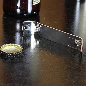 Chef Craft Select Iron Plated Bottle Opener/Can Tapper with Magnet, Pack of 2, 1, Grey