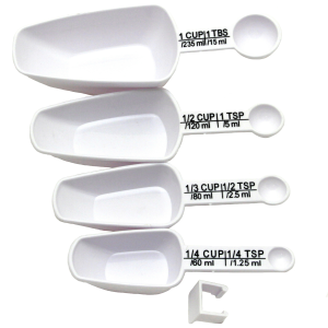 Chef Craft Measuring Scoop/Spoon Combo, White