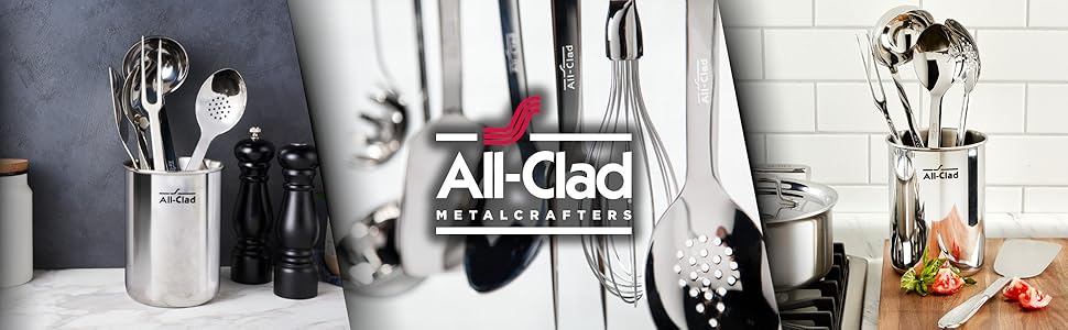 All-Clad Specialty Stainless Steel Kitchen Gadgets Serving Tongs Kitchen Tools, Kitchen Hacks Silver