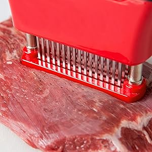 Chef-Master Meat Tenderizer Tool, Stainless Steel Sharp Needle Blade Tenderizer Tool for Beef, Chicken, Turkey, Pork, Fish, Professional Tenderizing Machine Cooking Set,