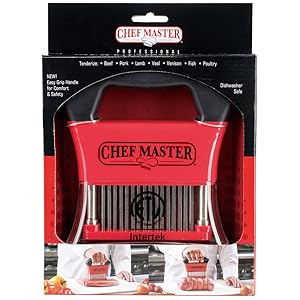 Chef-Master Meat Tenderizer Tool, Stainless Steel Sharp Needle Blade Tenderizer Tool for Beef, Chicken, Turkey, Pork, Fish, Professional Tenderizing Machine Cooking Set,