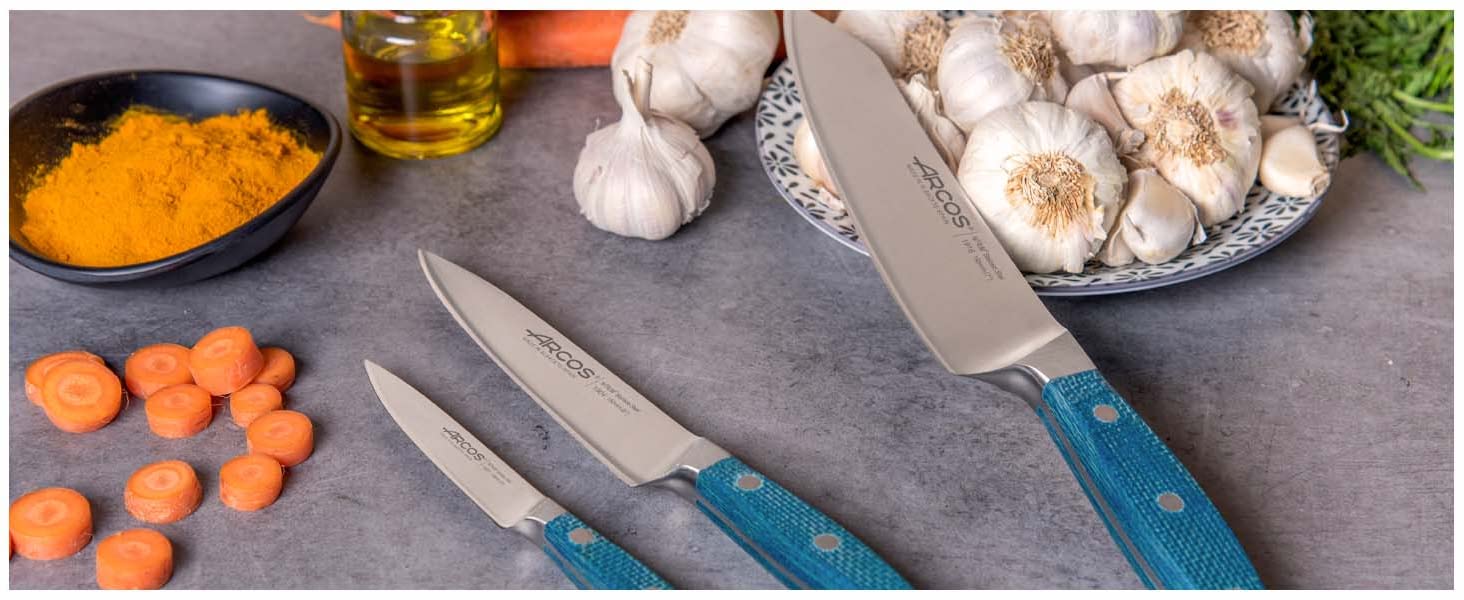 Arcos Forged Carving Fork 7 Inch Nitrum Stainless Steel. 180 mm Blade. Very useful utensil that provides absolute stability for chopping roast meat with a carving knife. Series Riviera. Color Black