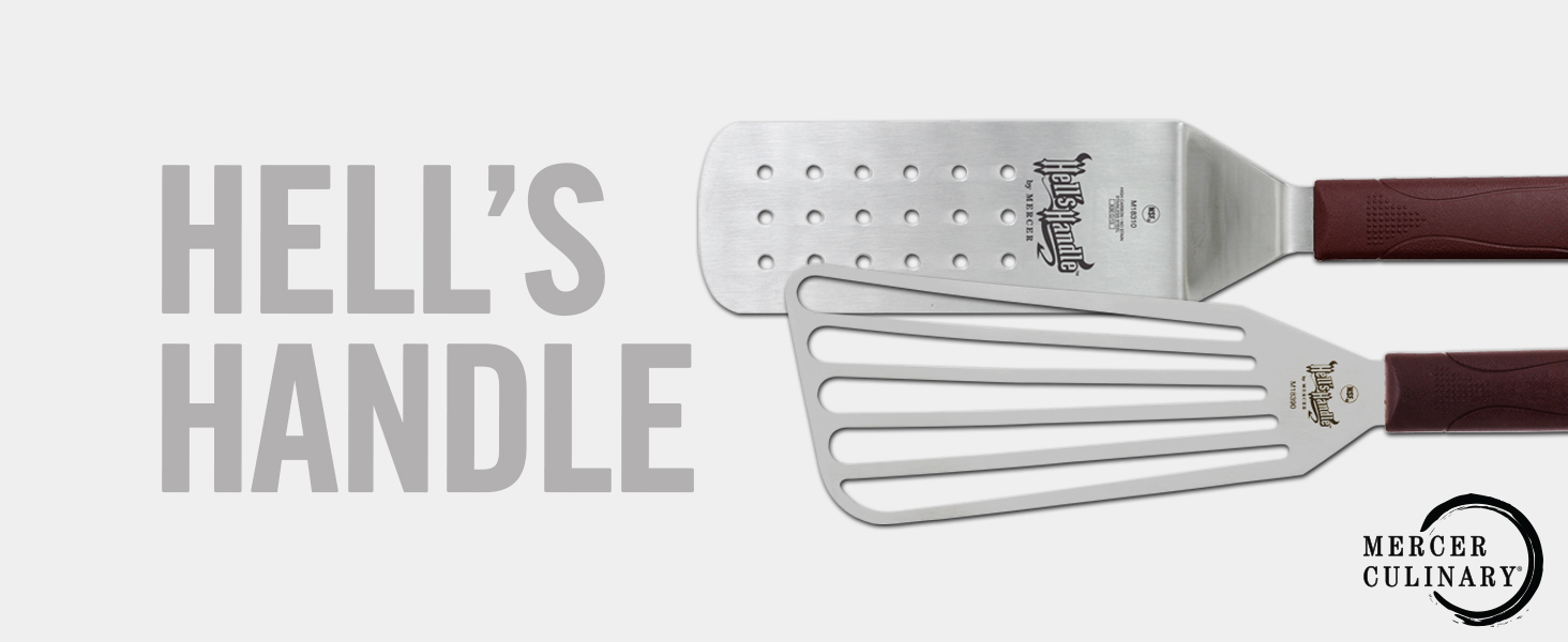 Mercer Culinary Hell's Handle Heat Resistant Cook's Fork, 8 Inch, overall length 13 1/2 Inch