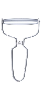 triangle Y-Peeler - 3.5 in (90 mm) - Stainless Steel Horizontal Straight Blade - Peeler for Hard-Skinned Fruits & Vegetables - Ergonomic Handle - Dishwasher Safe - Made in Germany