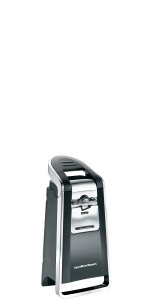 Hamilton Beach Extra-Tall Electric Automatic Can Opener with Easy-Clean Detachable Cutting Lever, Cord Storage, Knife Sharpener, Brushed Stainless Steel (76700)