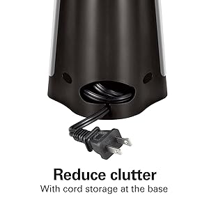 Hamilton Beach Extra-Tall Electric Automatic Can Opener with Easy-Clean Detachable Cutting Lever, Cord Storage, Knife Sharpener, Brushed Stainless Steel (76700)