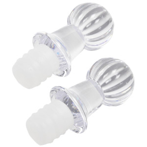 Chef Craft Select Plastic Bottle Stoppers, 2 piece set, Clear
