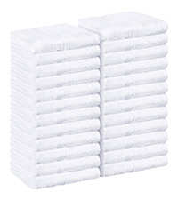 Utopia Towels Kitchen Bar Mops, Pack of 12, 16 by 19 Inches, 100% Cotton Super Absorbent White Towels, Multi-Purpose Cleaning Towels for Home and Kitchen Bars