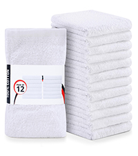Utopia Towels Kitchen Bar Mops, Pack of 12, 16 by 19 Inches, 100% Cotton Super Absorbent White Towels, Multi-Purpose Cleaning Towels for Home and Kitchen Bars