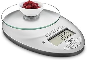 Ozeri Pro II Digital Kitchen Scale with Removable Glass Platform and Countdown Kitchen Timer (1 g to 12 lbs Capacity)