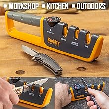 Smiths Adjustable Manual Knife Sharpener Gray/Yellow S-50264