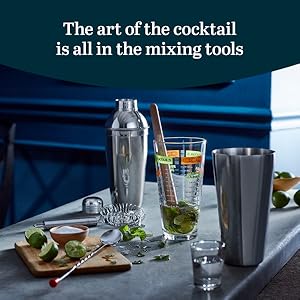 Libbey Mixologist 9-Piece Cocktail Set, Clear, 20 oz (80787)