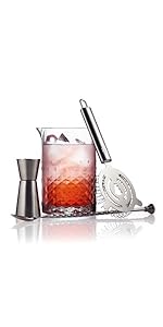 Libbey Mixologist 9-Piece Cocktail Set, Clear, 20 oz (80787)
