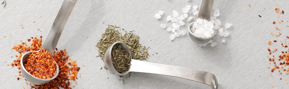 RSVP International Endurance Stainless Steel Measuring Scoop Collection, Oval, 1-Cup