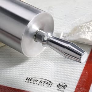 New Star Foodservice Extra Heavy Duty Restaurant Aluminum Rolling Pin, 18