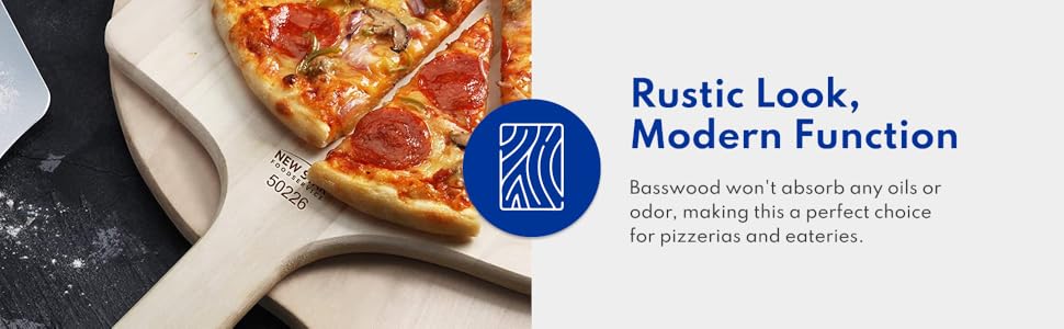 New Star Foodservice 50295 Restaurant-Grade Wooden Pizza Peel, 16