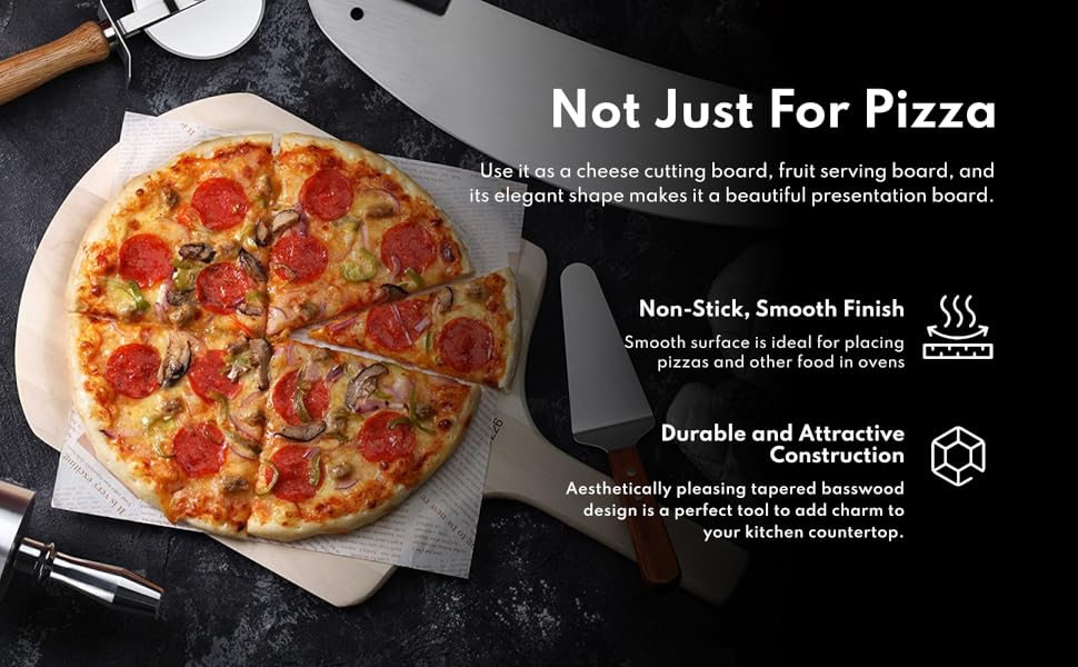 New Star Foodservice 50295 Restaurant-Grade Wooden Pizza Peel, 16