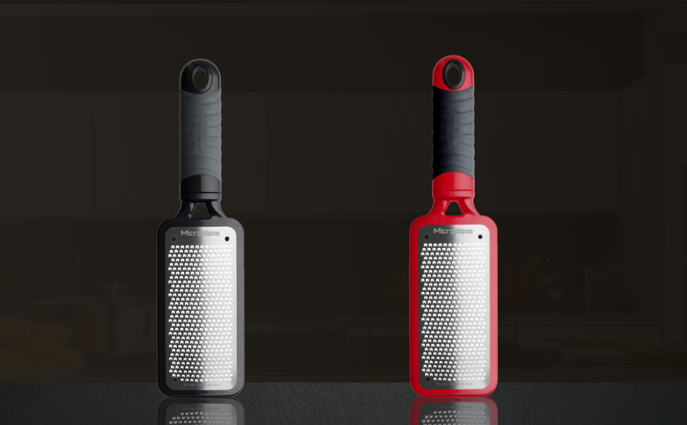 Microplane Home Series Fine Cheese Grater - Surgical Stainless Steel for Fine Grating (Black)