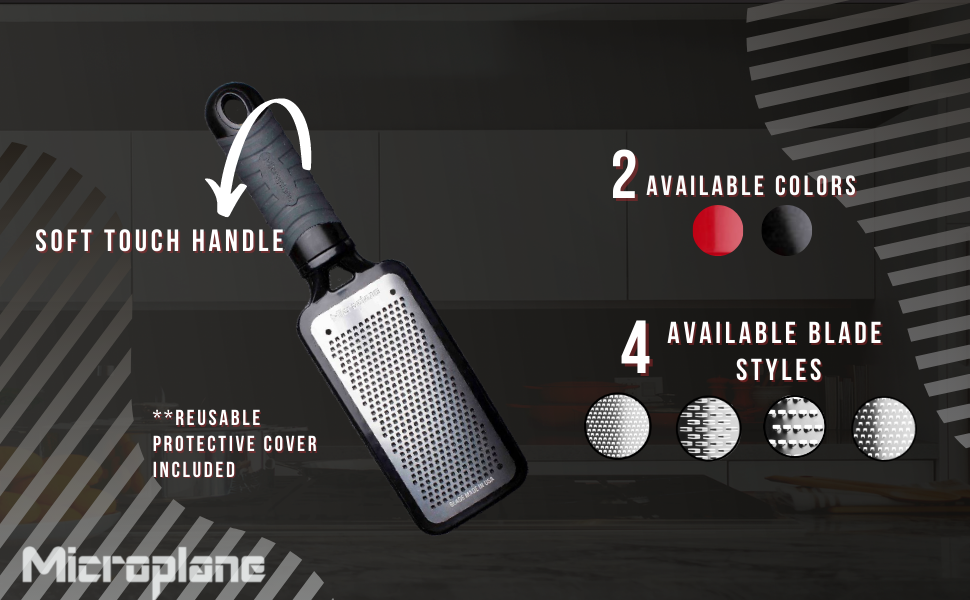 Microplane Home Series Fine Cheese Grater - Surgical Stainless Steel for Fine Grating (Black)