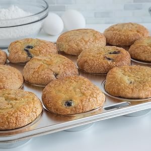 Fox Run Mini Muffin and Cupcake Pan, 24 Mini Cups, Stainless Steel Baking Pan, 10.5 x 13.75 x 1.5 inches,