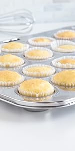 Fox Run Mini Muffin and Cupcake Pan, 24 Mini Cups, Stainless Steel Baking Pan, 10.5 x 13.75 x 1.5 inches,